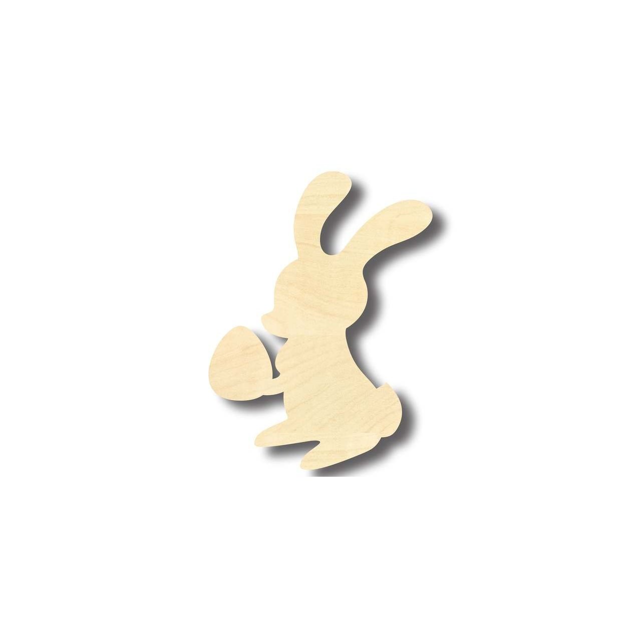 Unfinished Wooden Easter Bunny w- Egg Shape - Craft - up to 24" DIY-24 Hour Crafts