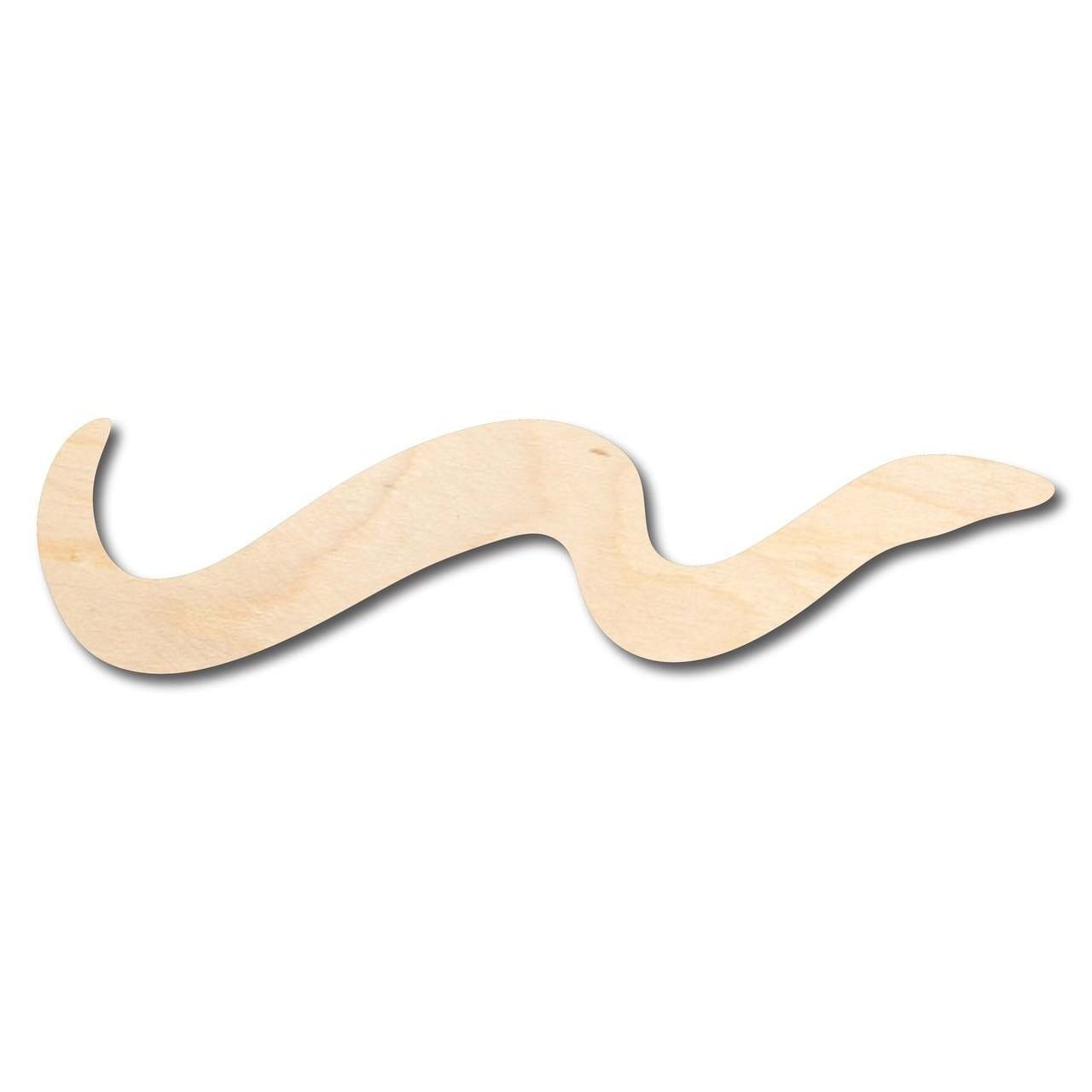 Unfinished Wooden Eel Shape - Ocean - Craft - up to 24