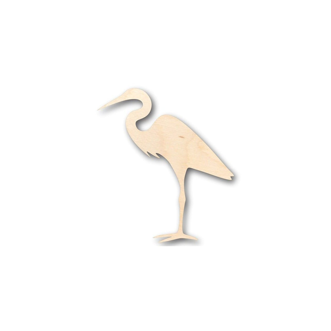 Unfinished Wooden Egret Shape - Animal - Wildlife - Craft - up to 24