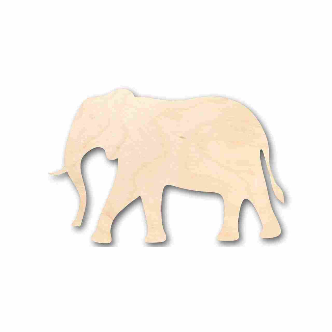 Unfinished Wooden Elephant Shape - Animal - Wildlife - Craft - up to 24