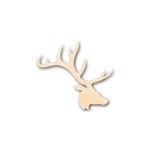 Unfinished Wooden Elk Head Antlers Shape - Animal - Wildlife - Craft - up to 24" DIY-24 Hour Crafts