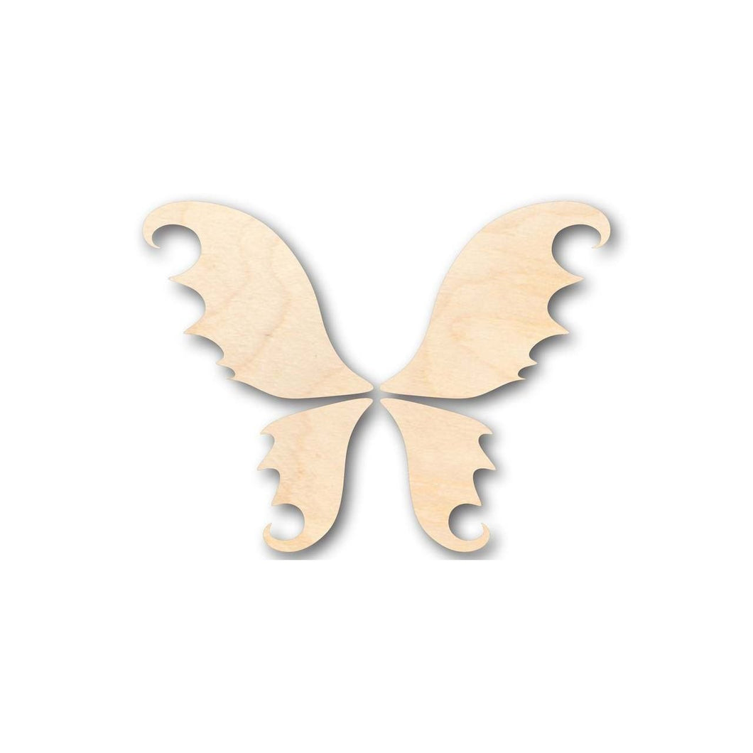 Unfinished Wooden Fairy Wings Shape - Mythical - DIY Costume - 4 Piece Craft - up to 24