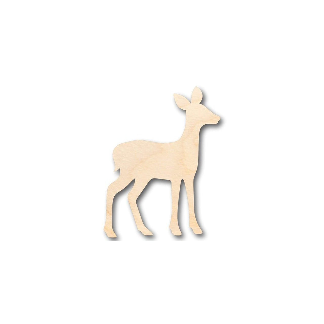 Unfinished Wooden Fawn Deer Shape - Animal - Craft - up to 24