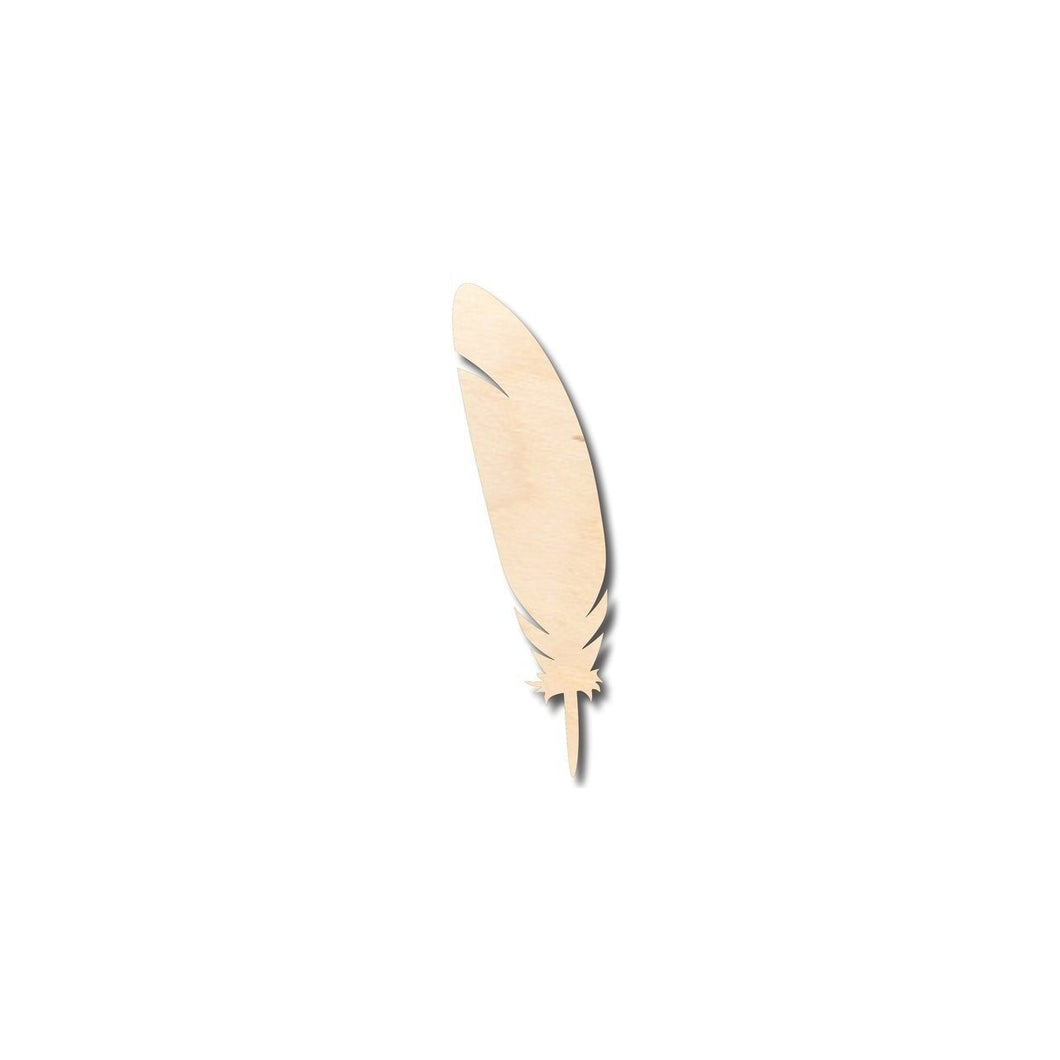 Unfinished Wooden Feather Shape - Animal - Bird - Wildlife - Craft - up to 24