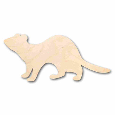 Unfinished Wooden Ferret Shape - Animal - Craft - up to 24