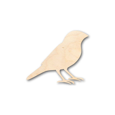 Unfinished Wooden Finch Shape - Animal - Bird - Wildlife - Craft - up to 24