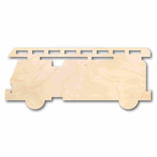 Load image into Gallery viewer, Unfinished Wooden Fire Truck Shape - Firefighter - Craft - up to 24&quot; DIY-24 Hour Crafts
