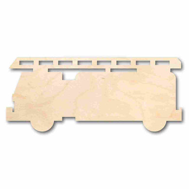 Unfinished Wooden Fire Truck Shape - Firefighter - Craft - up to 24