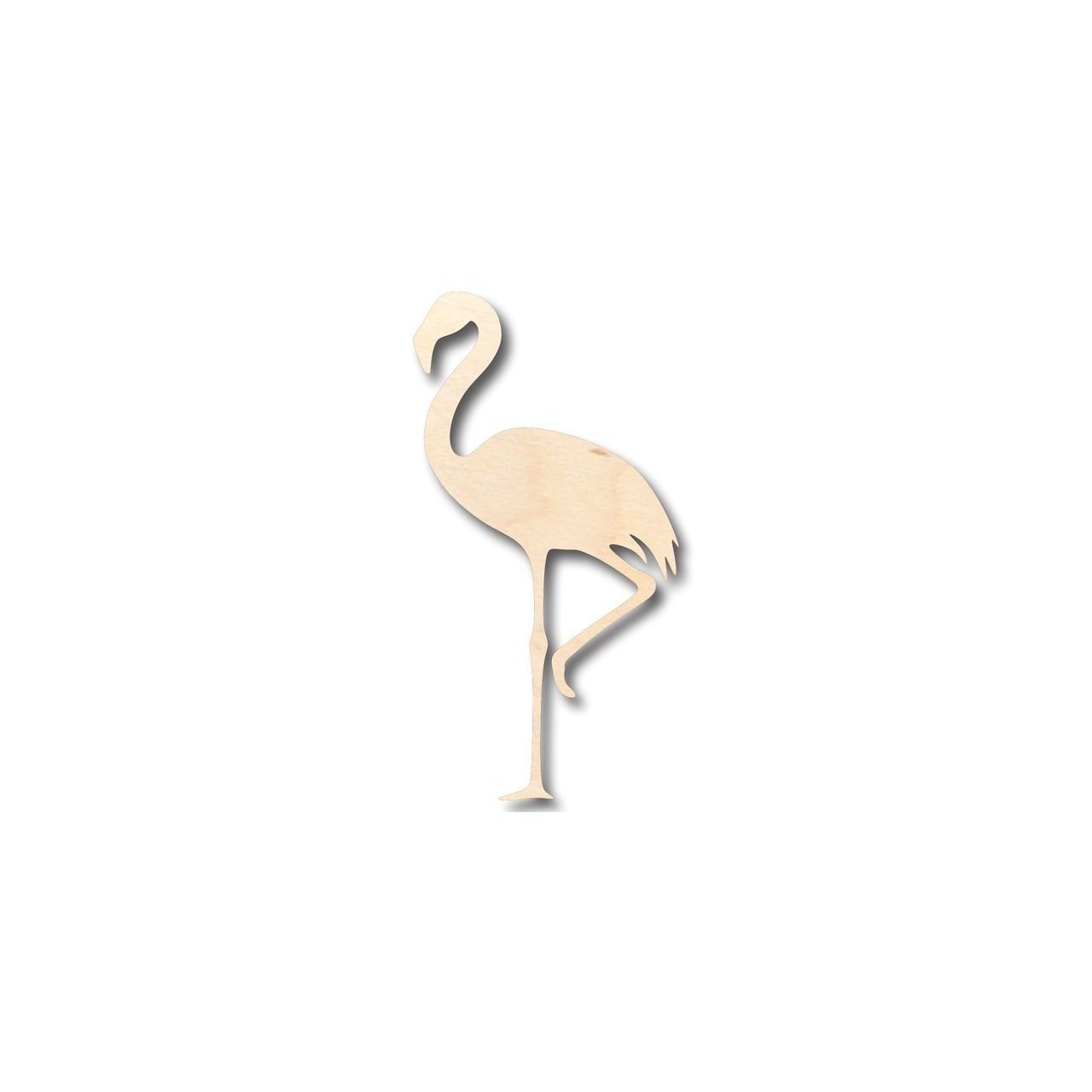 Unfinished Wooden Flamingo Shape - Animal - Bird - Wildlife - Craft - up to 24