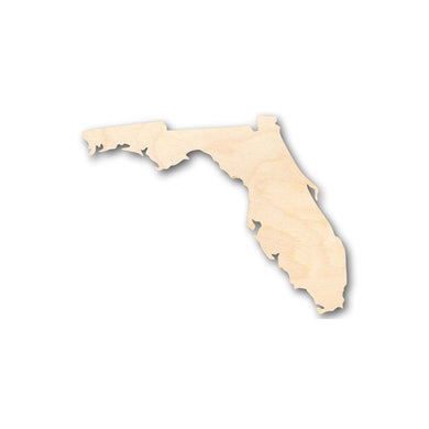 Unfinished Wooden Florida Shape - State - Craft - up to 24