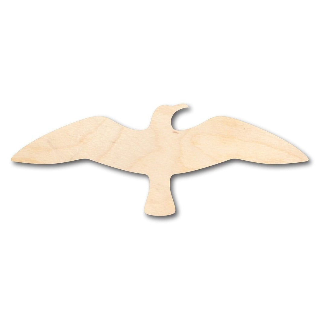Unfinished Wooden Flying Seagull Shape - Animal - Wildlife - Craft - up to 24
