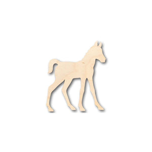 Unfinished Wooden Foal Horse Shape - Animal - Craft - up to 24" DIY-24 Hour Crafts