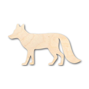 Unfinished Wooden Fox Shape - Animal - Craft - up to 24" DIY-24 Hour Crafts