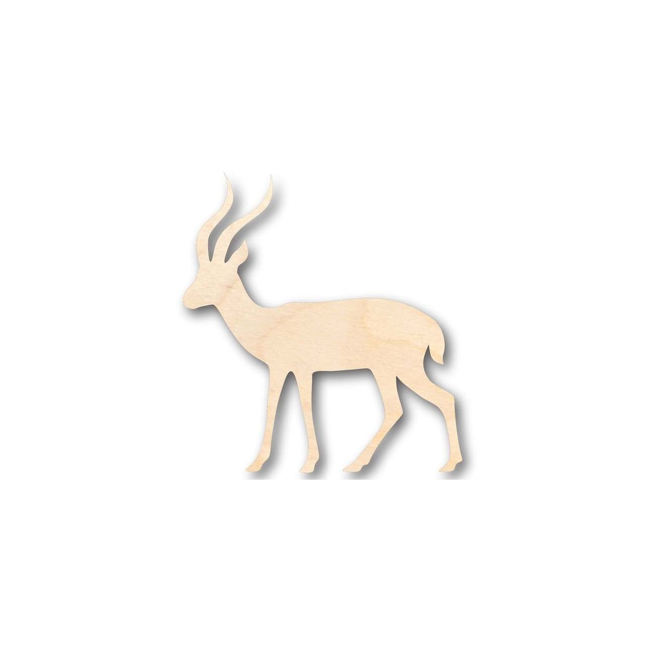 Unfinished Wooden Gazelle Shape - Animal - Safari - Craft - up to 24" DIY-24 Hour Crafts