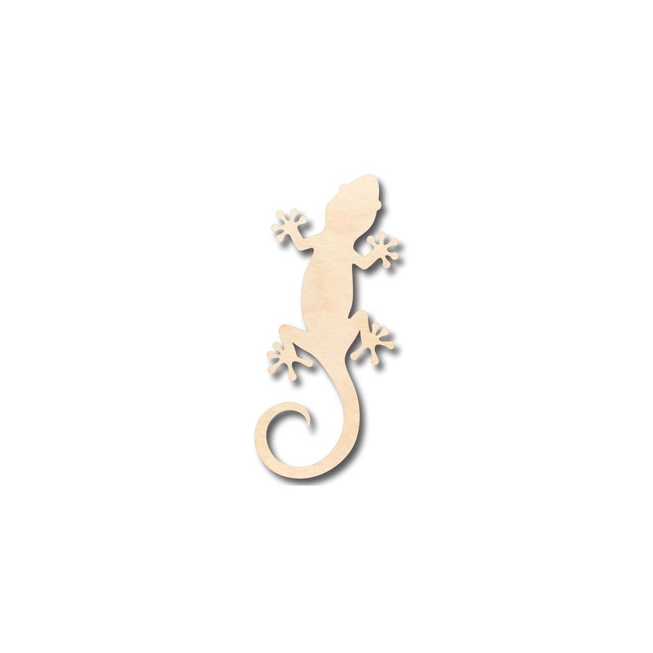 Unfinished Wooden Gecko Shape - Animal - Craft - up to 24" DIY-24 Hour Crafts
