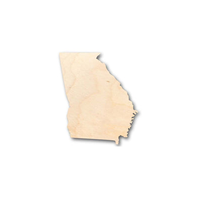 Unfinished Wooden Georgia Shape - State - Craft - up to 24