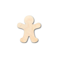 Load image into Gallery viewer, Unfinished Wooden Gingerbread Man Shape - Candy - Holiday - Craft - up to 24&quot; DIY-24 Hour Crafts
