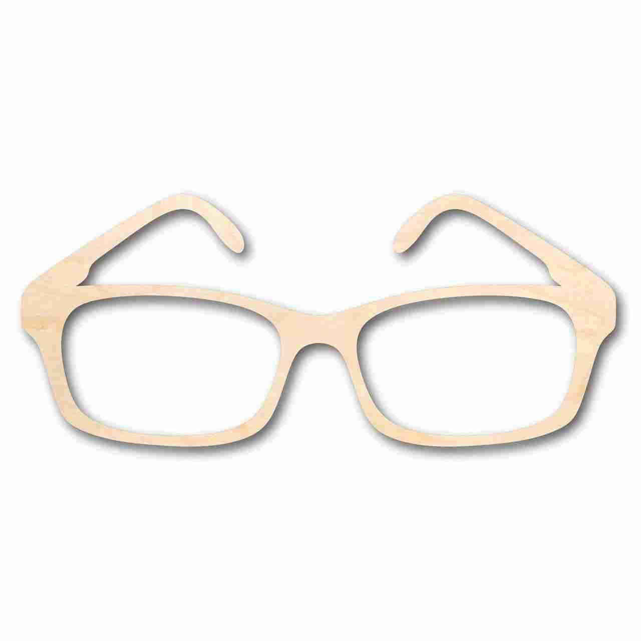 Unfinished Wooden Glasses Shape - Craft - up to 24" DIY-24 Hour Crafts