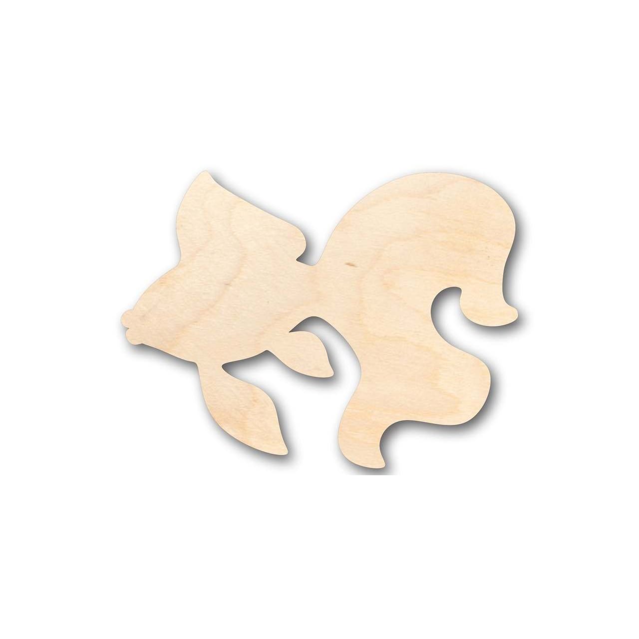 Unfinished Wooden Goldfish Shape - Pet - Ocean - Craft - up to 24