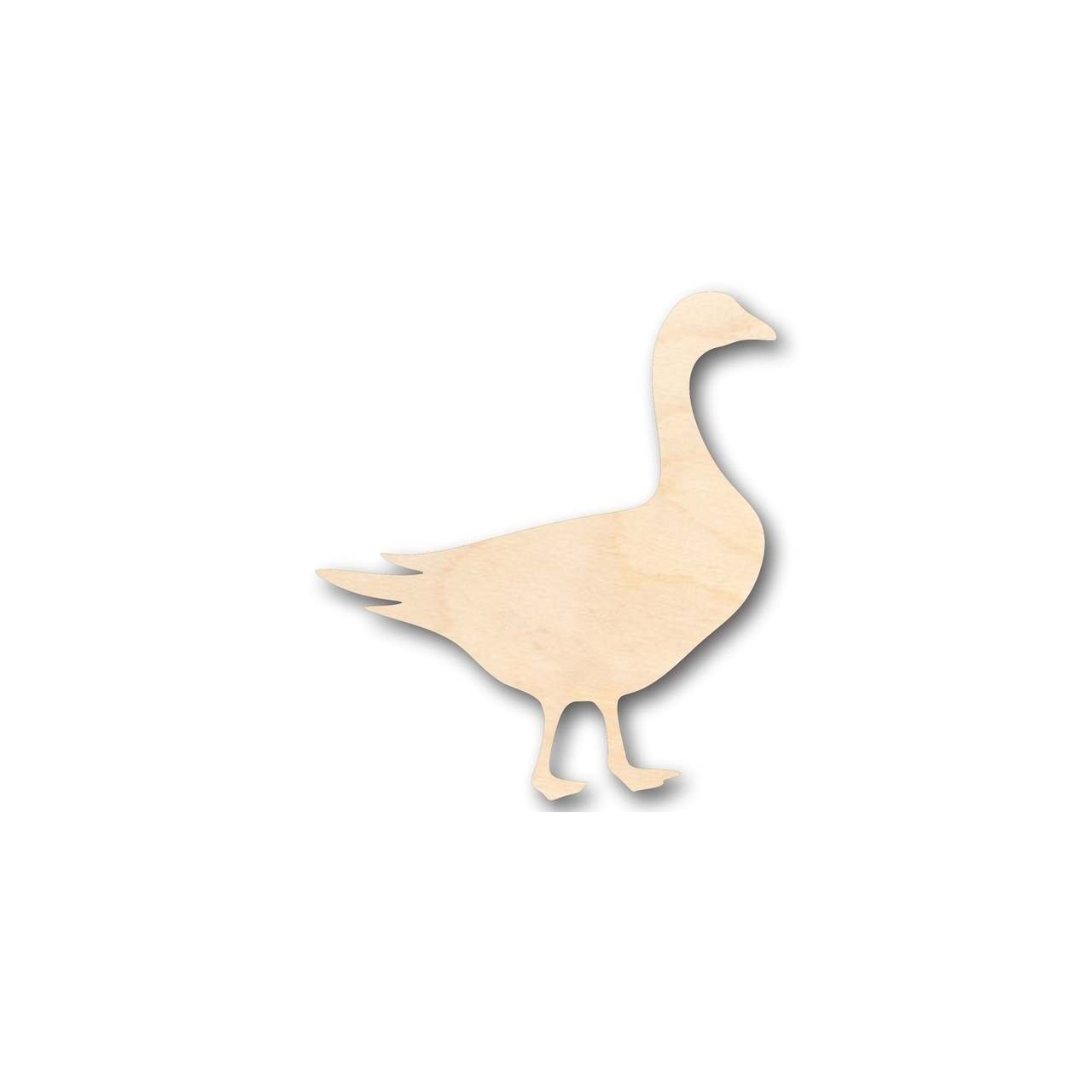 Unfinished Wooden Goose Shape - Animal - Wildlife - Craft - up to 24