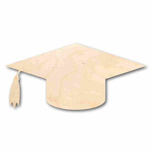 Load image into Gallery viewer, Unfinished Wooden Graduation Cap Shape - Craft - up to 24&quot; DIY-24 Hour Crafts
