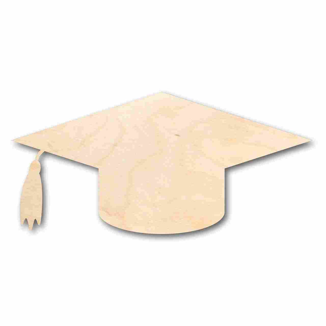 Unfinished Wooden Graduation Cap Shape - Craft - up to 24