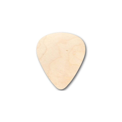 Unfinished Wooden Guitar Pick Shape - Music - Craft - up to 24