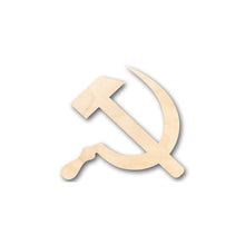 Load image into Gallery viewer, Unfinished Wooden Hammer Sickle Shape - Soviet - Communism - Craft - up to 24&quot; DIY-24 Hour Crafts
