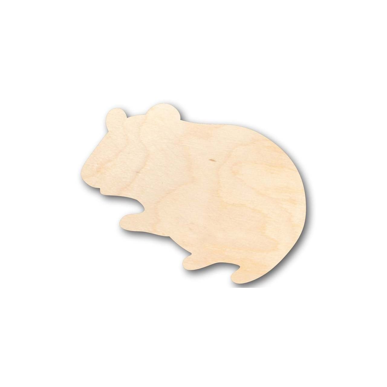 Unfinished Wooden Hamster Shape - Animal - Pet - Craft - up to 24