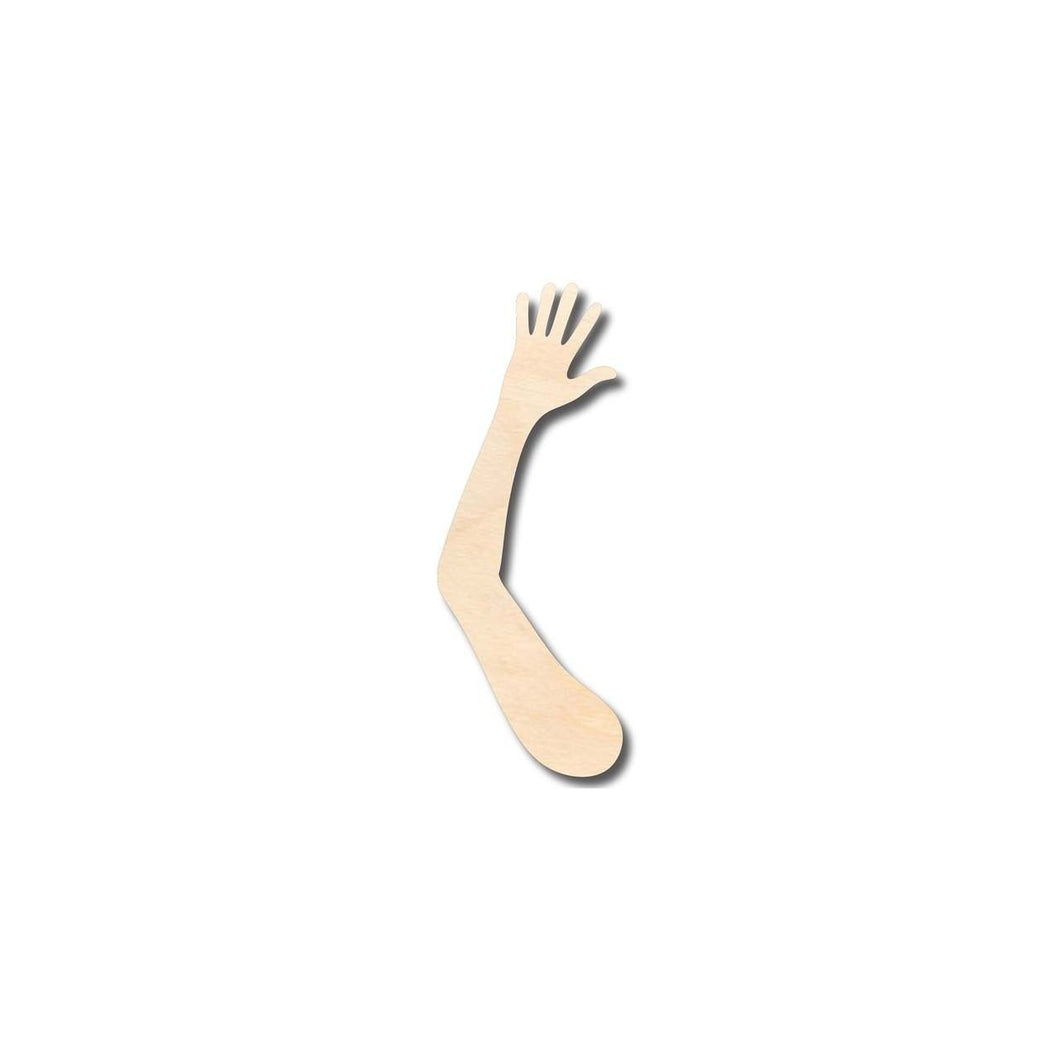 Unfinished Wooden Hand and Arm Shape - Craft - up to 24