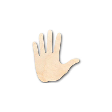 Unfinished Wooden Hand Shape - Craft - up to 24