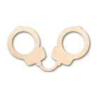 Unfinished Wooden Handcuff Shape - Police - Law - Craft - up to 24" DIY-24 Hour Crafts