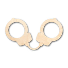 Load image into Gallery viewer, Unfinished Wooden Handcuff Shape - Police - Law - Craft - up to 24&quot; DIY-24 Hour Crafts
