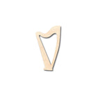 Unfinished Wooden Harp Lyre Shape - Music - Craft - up to 24" DIY-24 Hour Crafts