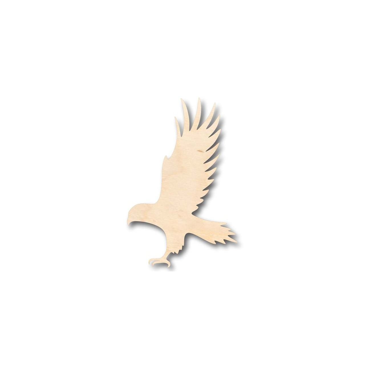 Unfinished Wooden Hawk Shape - Animal - Wildlife - Craft - up to 24" DIY-24 Hour Crafts
