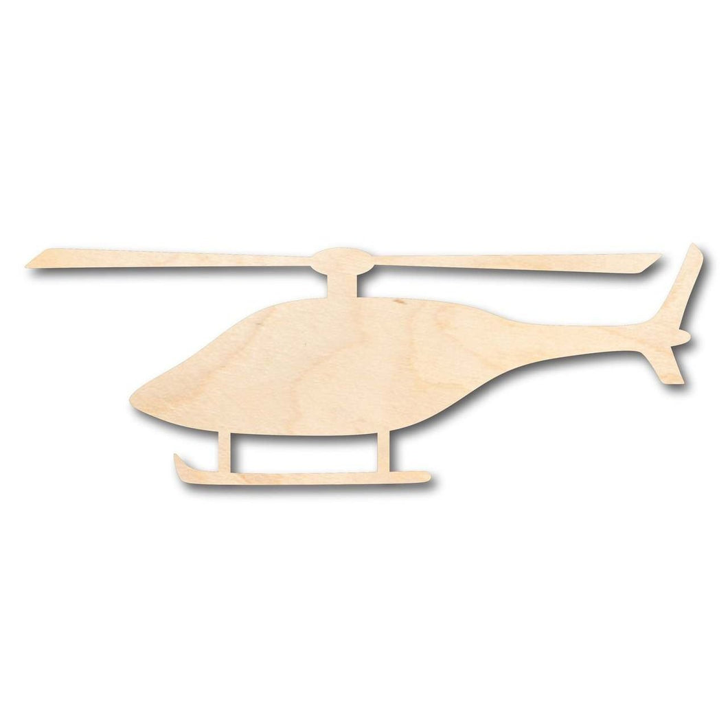 Unfinished Wooden Helicopter Shape - Military - News - Craft - up to 24
