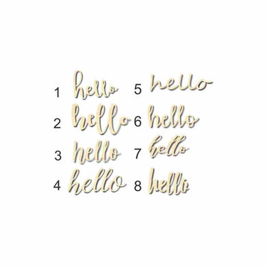 Unfinished Wooden Hello Cutout up to 48