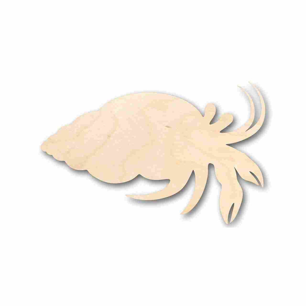 Unfinished Wooden Hermit Crab Shape - Ocean - Beach - Nursery - Craft - up to 24