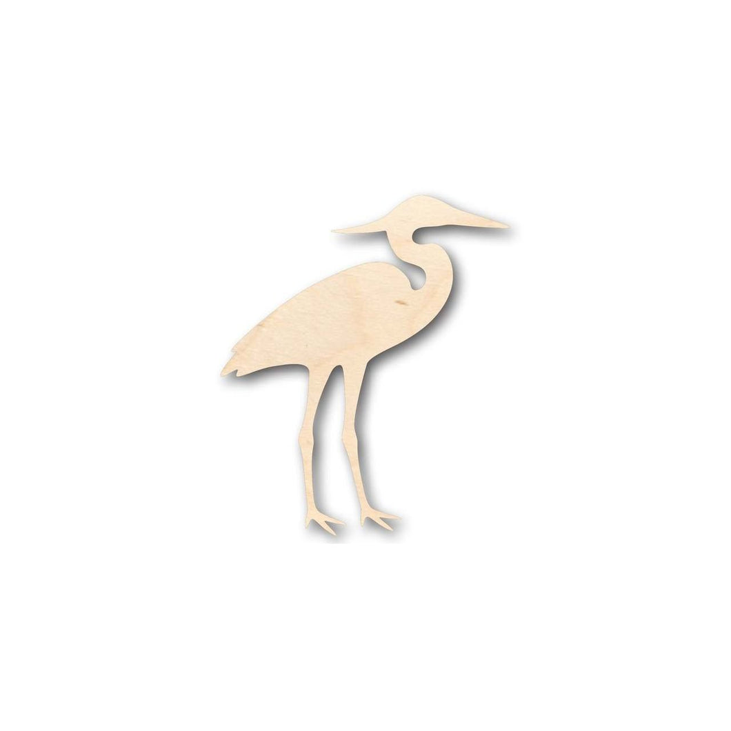 Unfinished Wooden Heron Shape - Bird - Wildlife - Craft - up to 24
