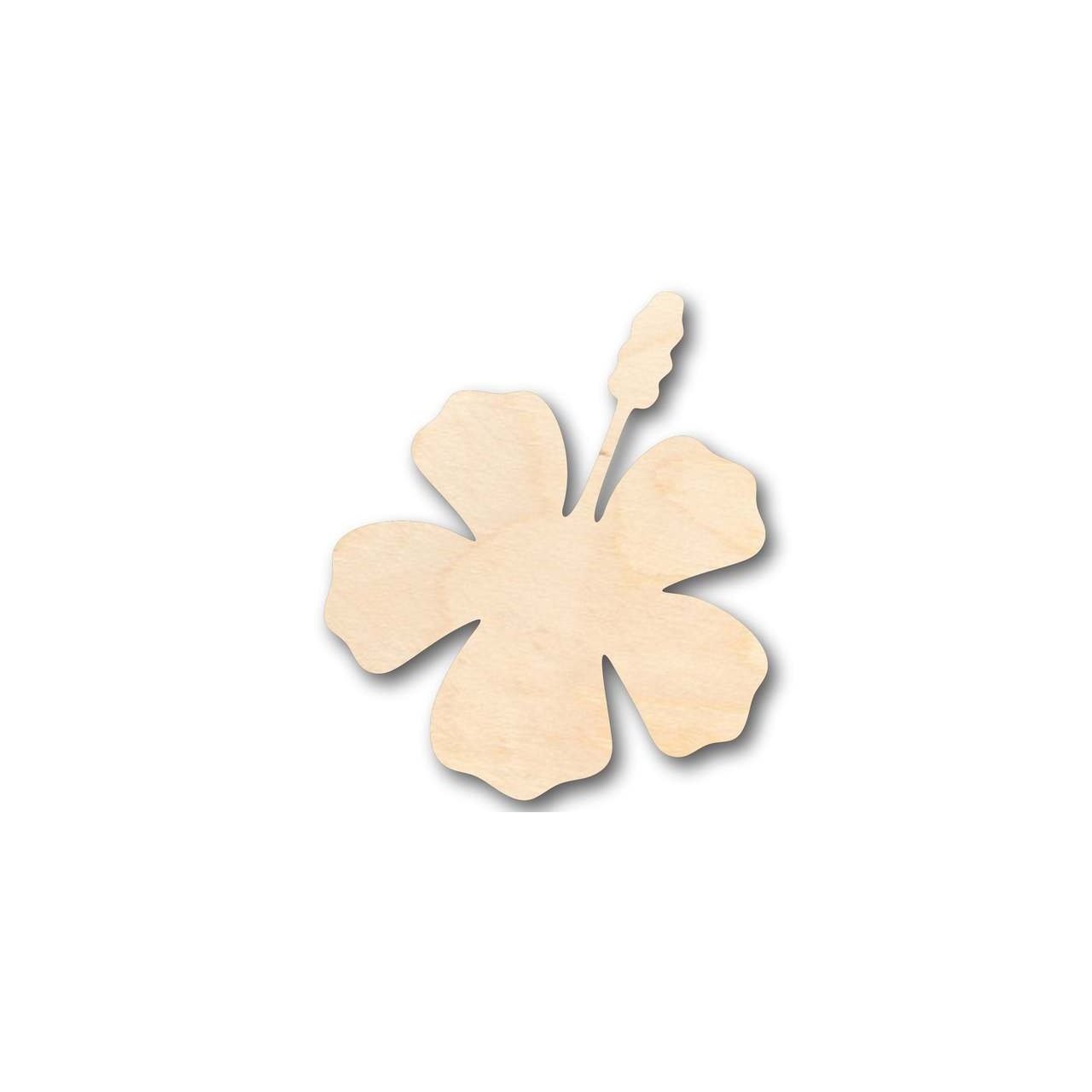 Unfinished Wooden Hibiscus Shape - Spring - Flower - Craft - up to 24" DIY-24 Hour Crafts