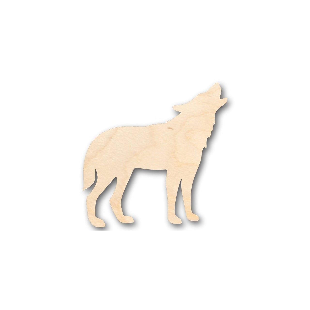 Unfinished Wooden Howling Wolf Shape - Animal - Wildlife - Craft - up to 24" DIY-24 Hour Crafts