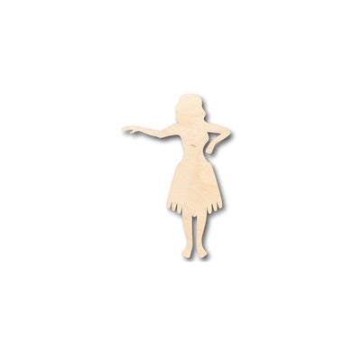 Unfinished Wooden Hula Girl Shape - Hawaii - Craft- up to 24