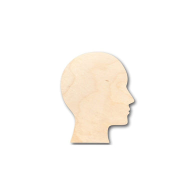 Unfinished Wooden Human Head Shape - Craft - up to 24