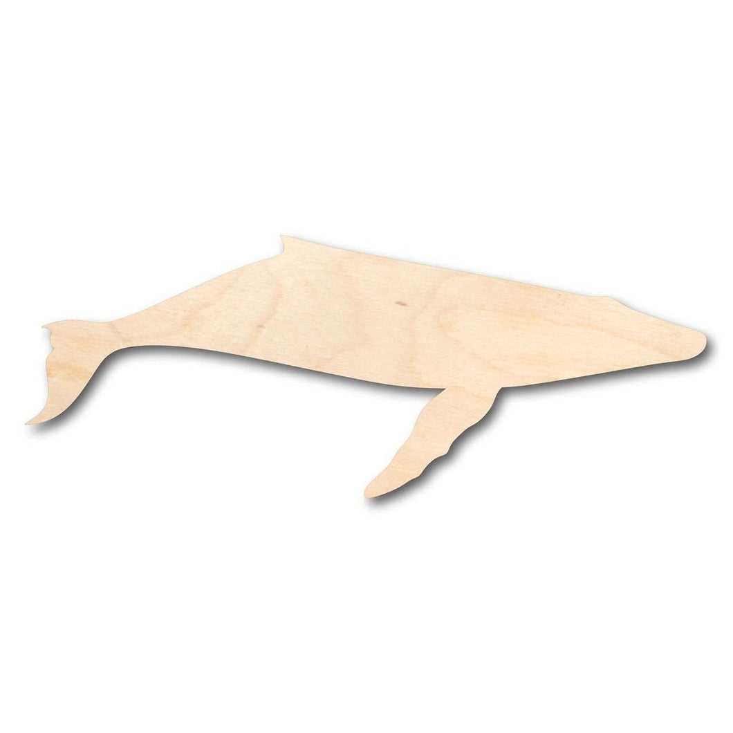 Unfinished Wooden Humpback Whale Shape - Ocean - Craft - up to 24