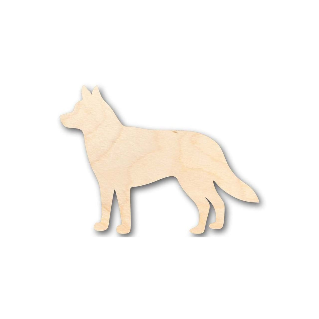 Unfinished Wooden Husky Dog Shape - Animal - Pet - Craft - up to 24