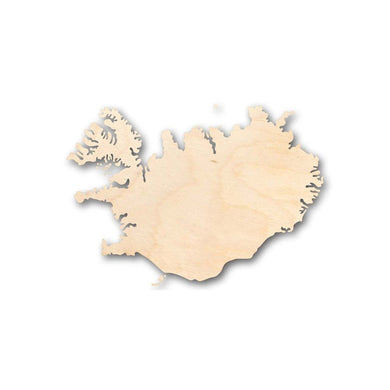 Unfinished Wooden Iceland Shape - Country - Craft - up to 24