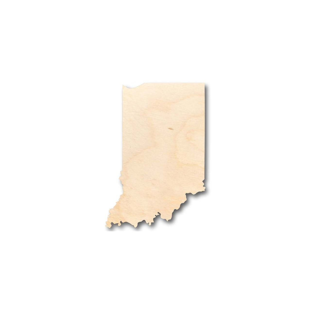 Unfinished Wooden Indiana Shape - State - Craft - up to 24