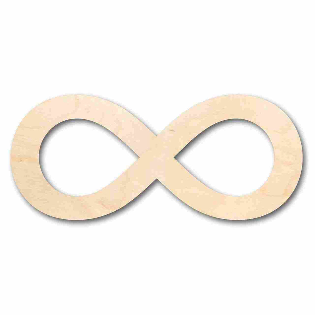 Unfinished Wooden Infinity Symbol - Craft - up to 24