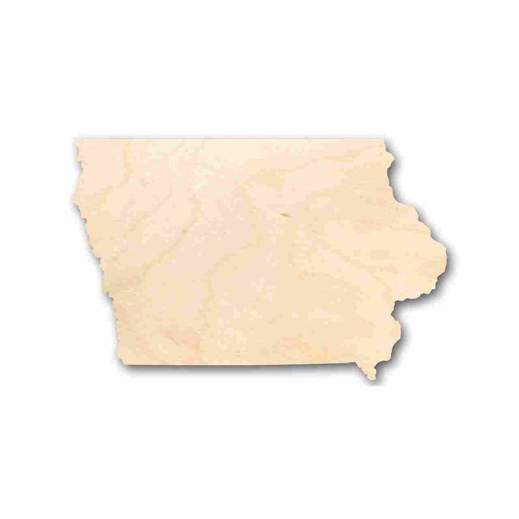 Unfinished Wooden Iowa Shape - State - Craft - up to 24