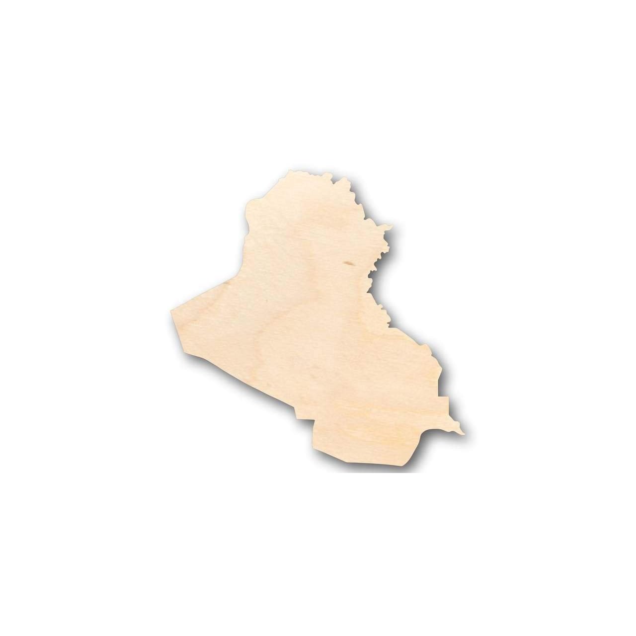 Unfinished Wooden Iraq Shape - Country - Craft - up to 24" DIY-24 Hour Crafts